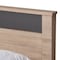 Baxton Studio Jamie Modern Two-Tone Oak and Grey Wood Queen Size Platform Bed 138-7709 - alternate 7